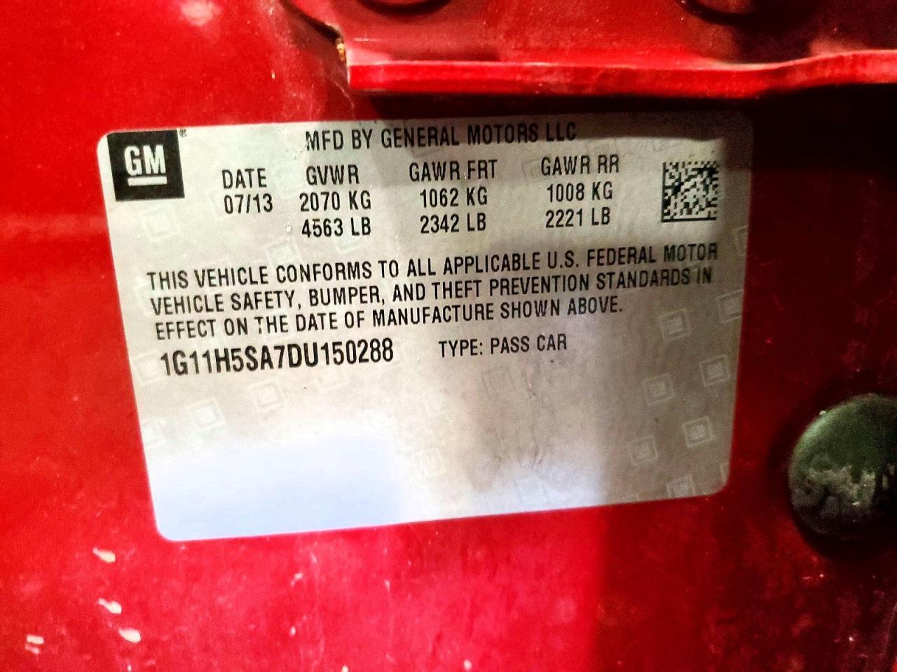 2013 Chevrolet Malibu Ltz - zdjęcie 12