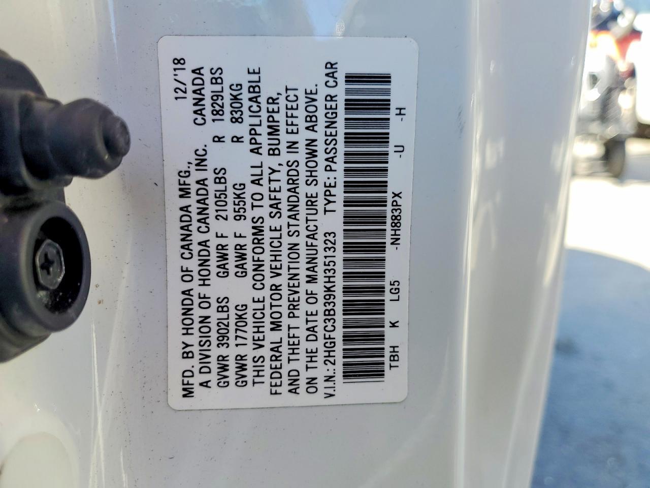 2019 Honda Civic Ex - zdjęcie 12