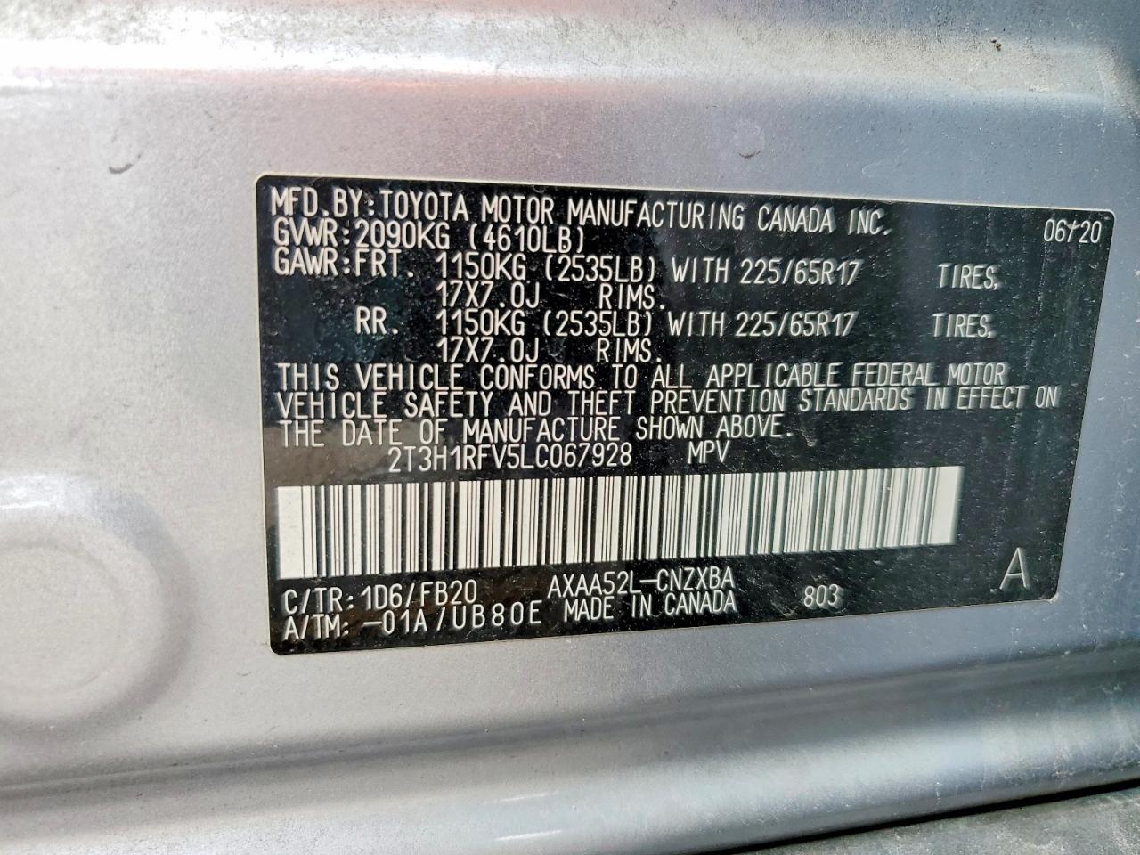 2020 Toyota Rav4 Le - zdjęcie 13