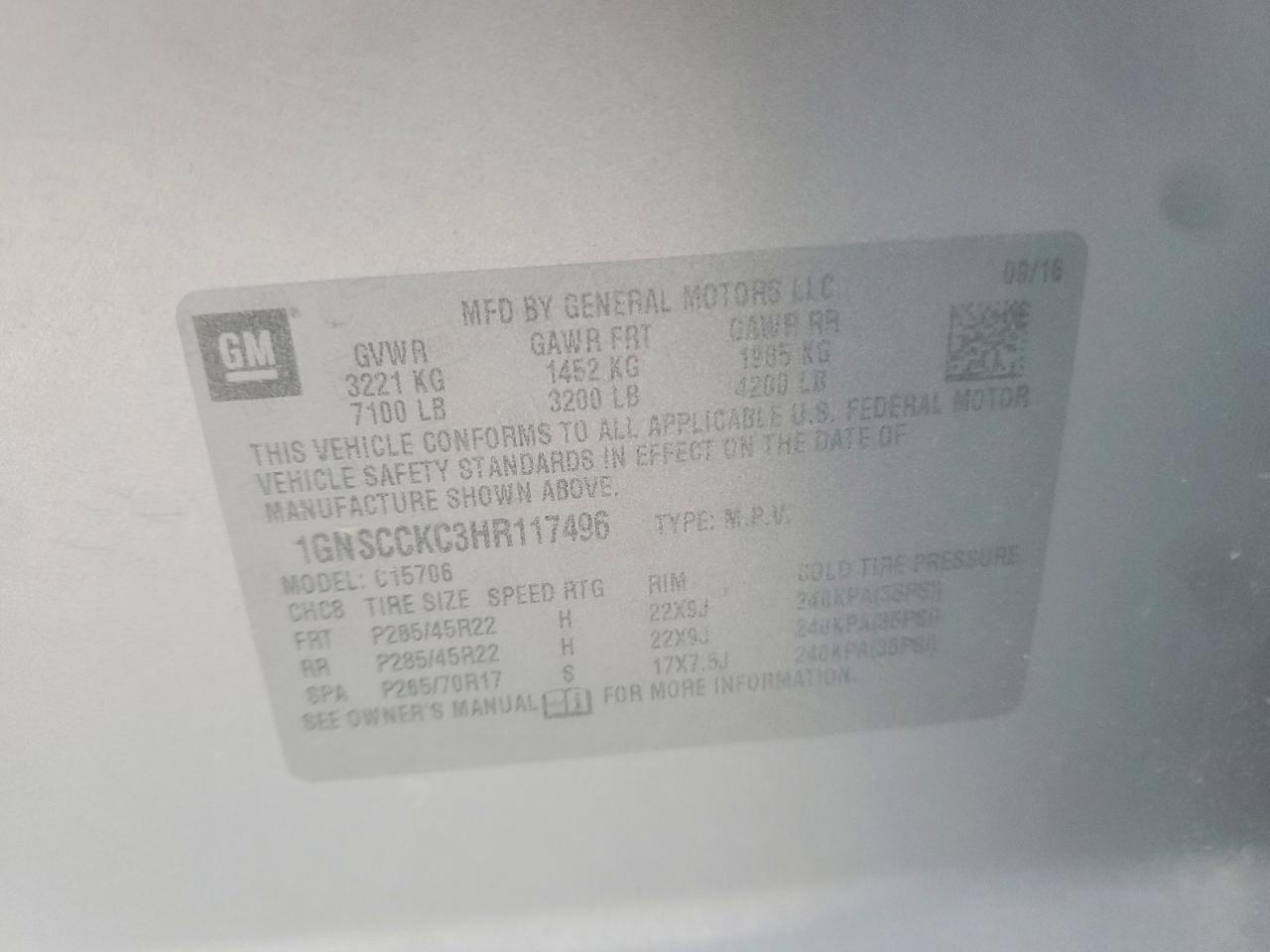 2017 Chevrolet Tahoe C1500 Premier - zdjęcie 13