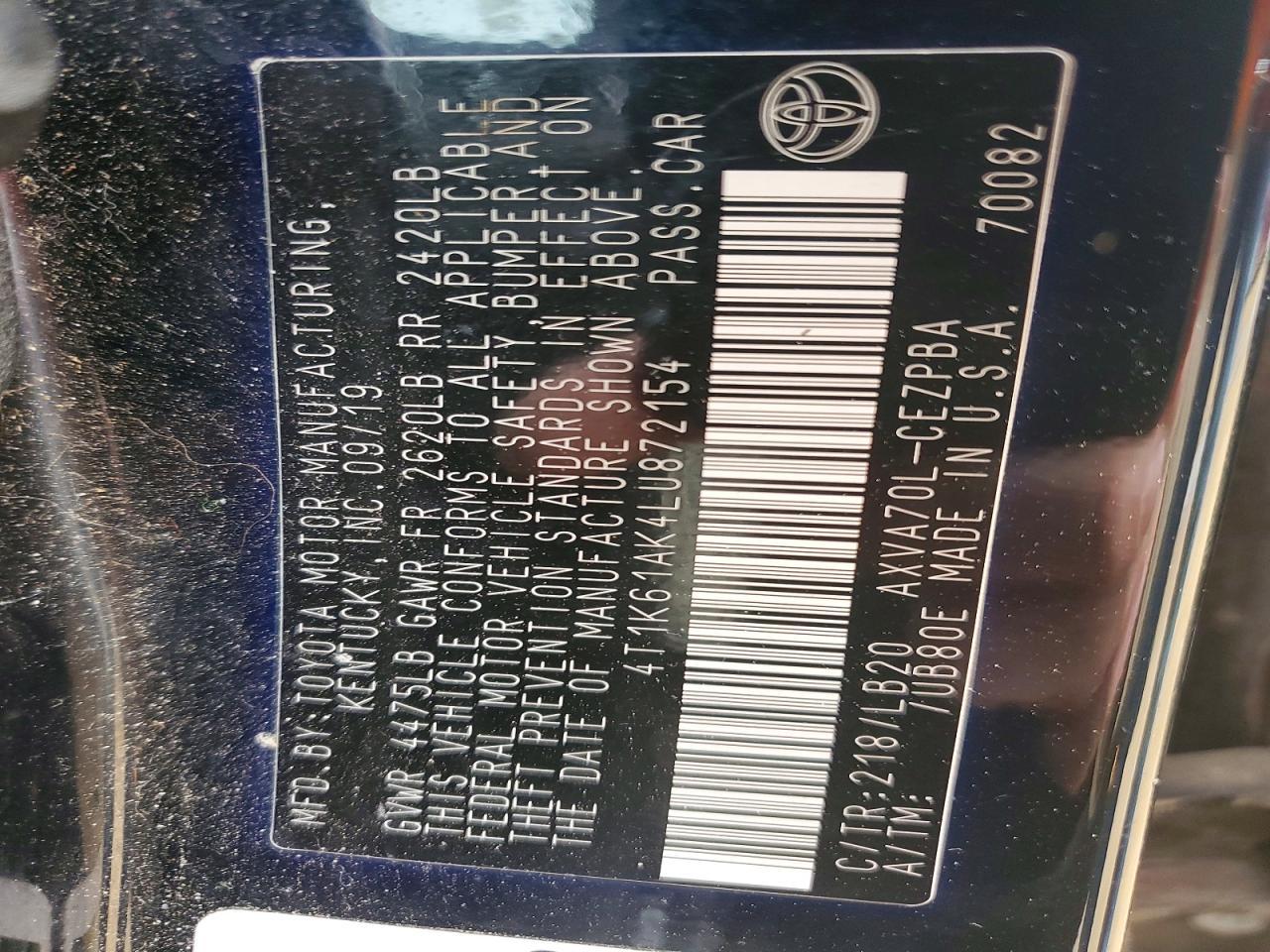 2020 Toyota Camry Xse - zdjęcie 13