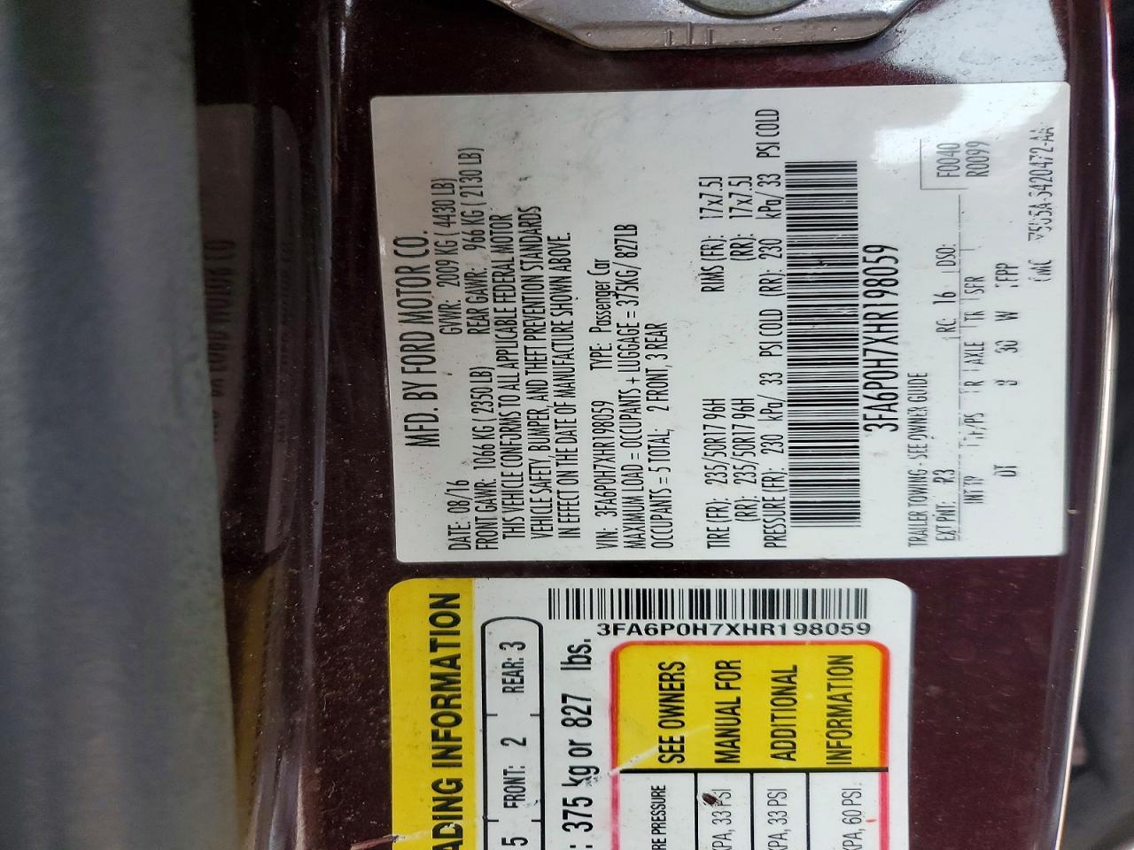 2017 Ford Fusion Se - zdjęcie 12