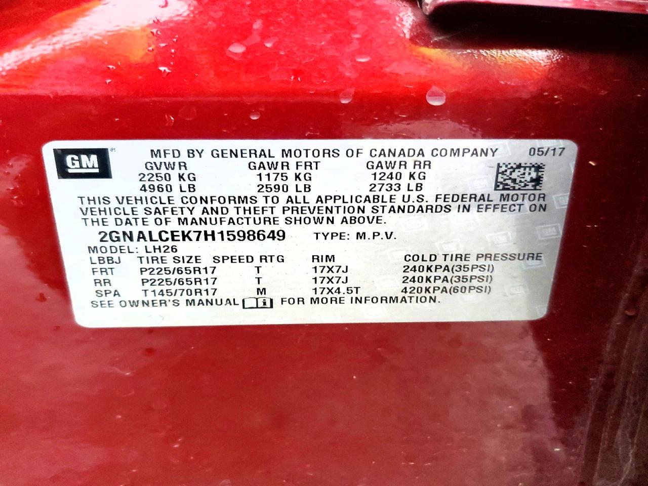 2017 Chevrolet Equinox Lt - zdjęcie 13