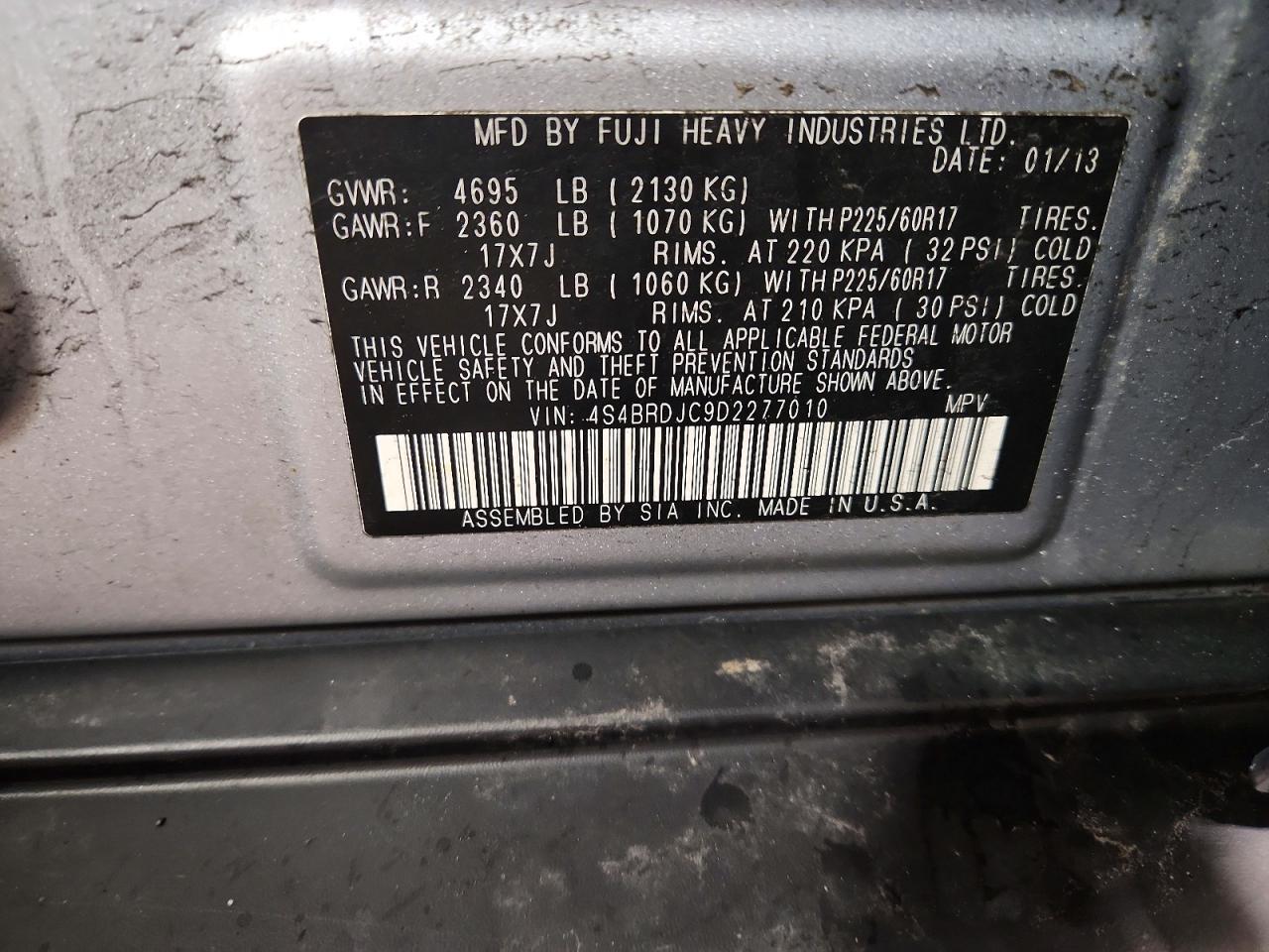 2013 Subaru Outback 3.6R Limited - zdjęcie 12