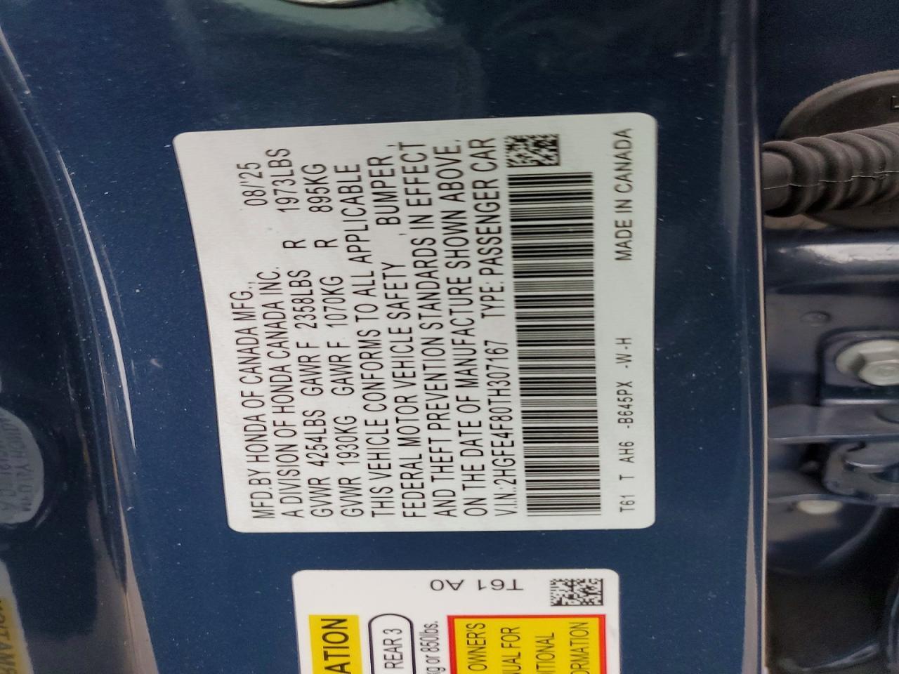 2026 Honda Civic Sport - zdjęcie 12