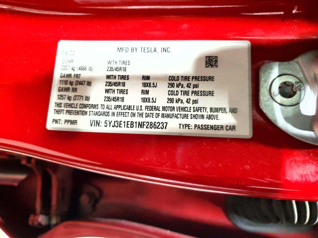 2022 Tesla Model 3 - zdjęcie 12