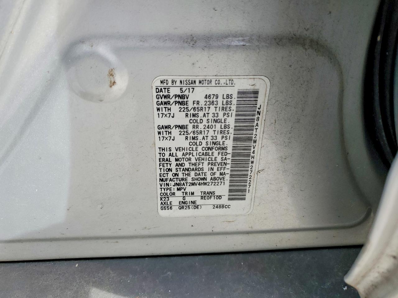 2017 Nissan Rogue Sv - zdjęcie 13