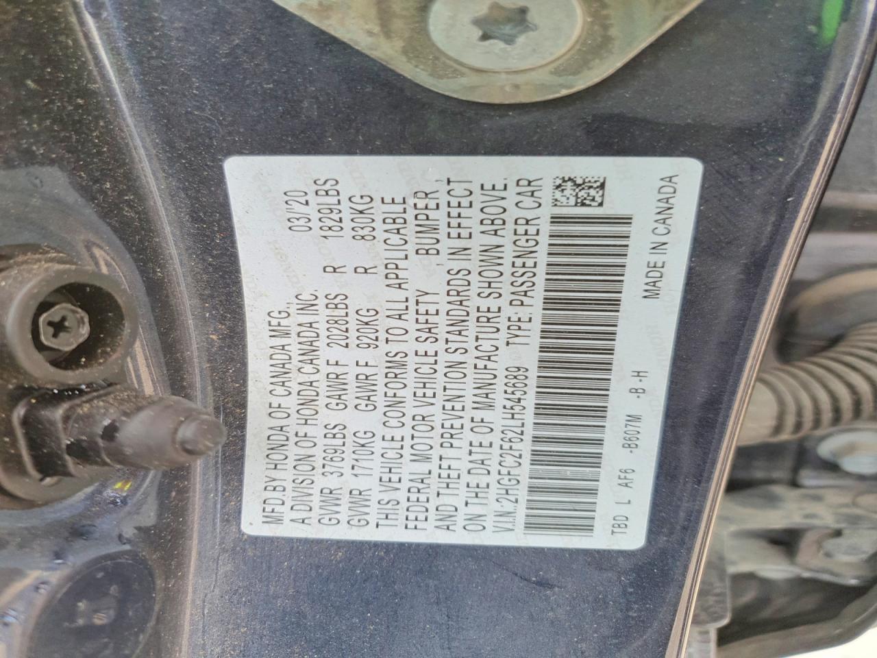 2020 Honda Civic Lx - zdjęcie 12