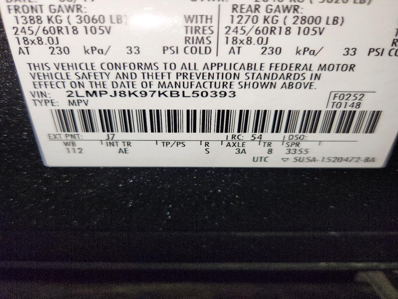 2019 Lincoln Nautilus Select - zdjęcie 14