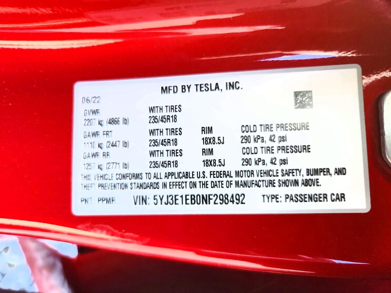 2022 Tesla Model 3 - zdjęcie 13