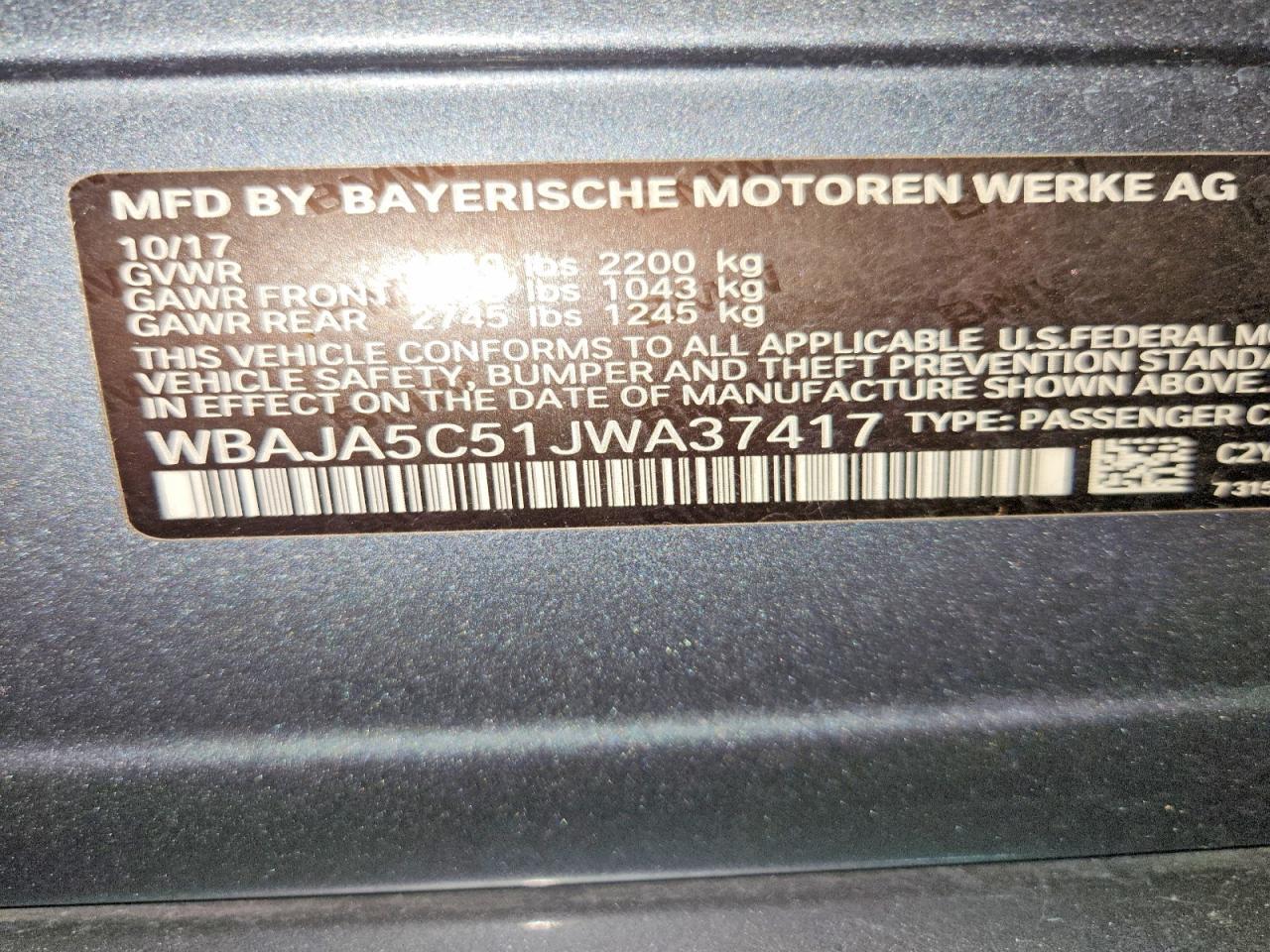 2018 BMW 530 I - zdjęcie 14