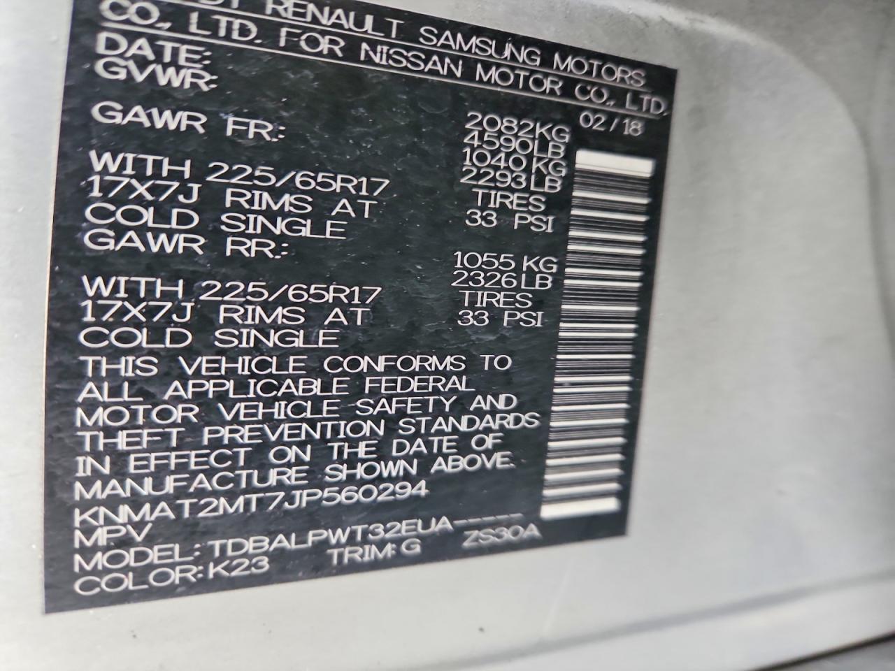 2018 Nissan Rogue S - zdjęcie 14