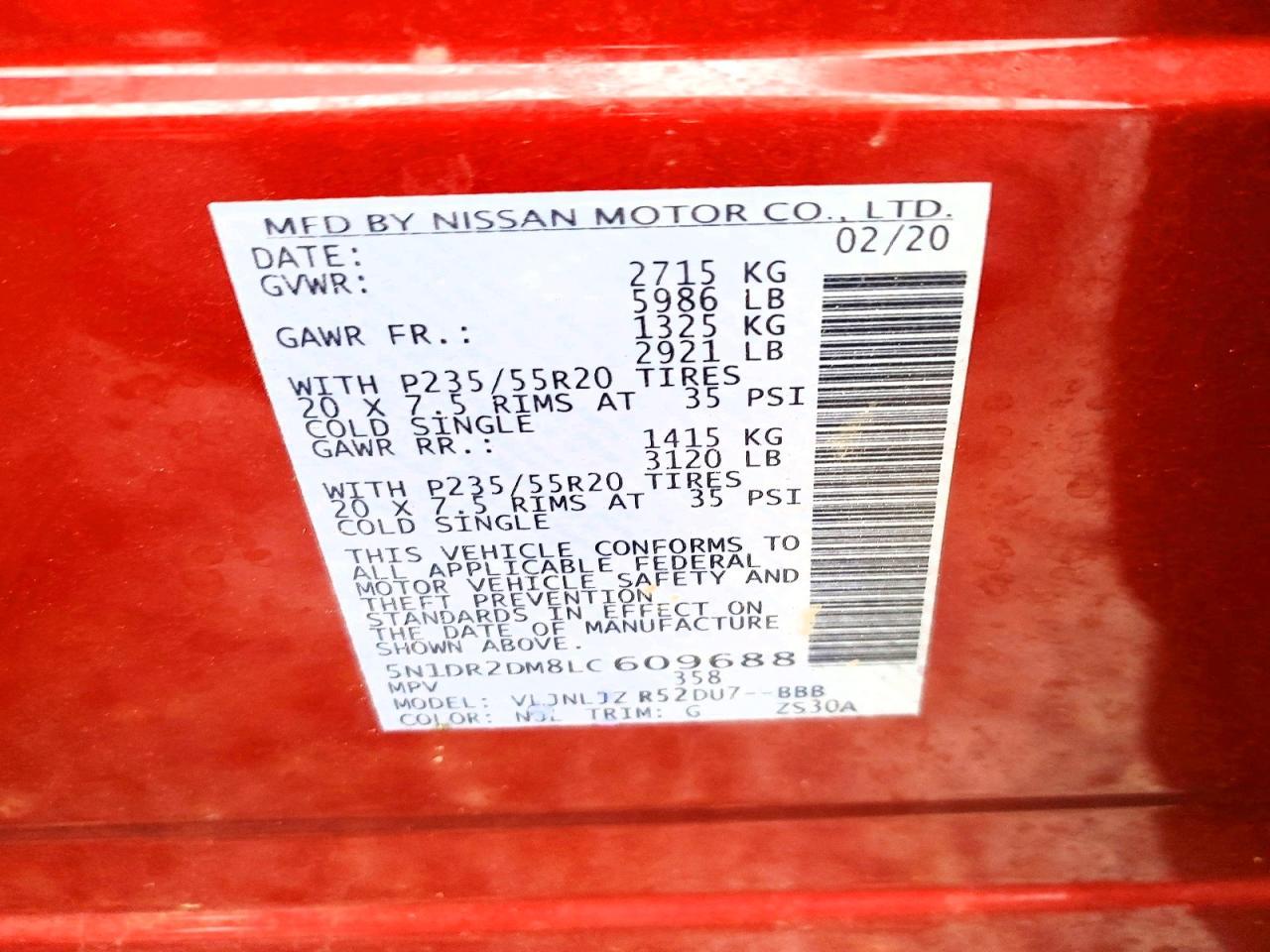 2020 Nissan Pathfinder Platinum - zdjęcie 14