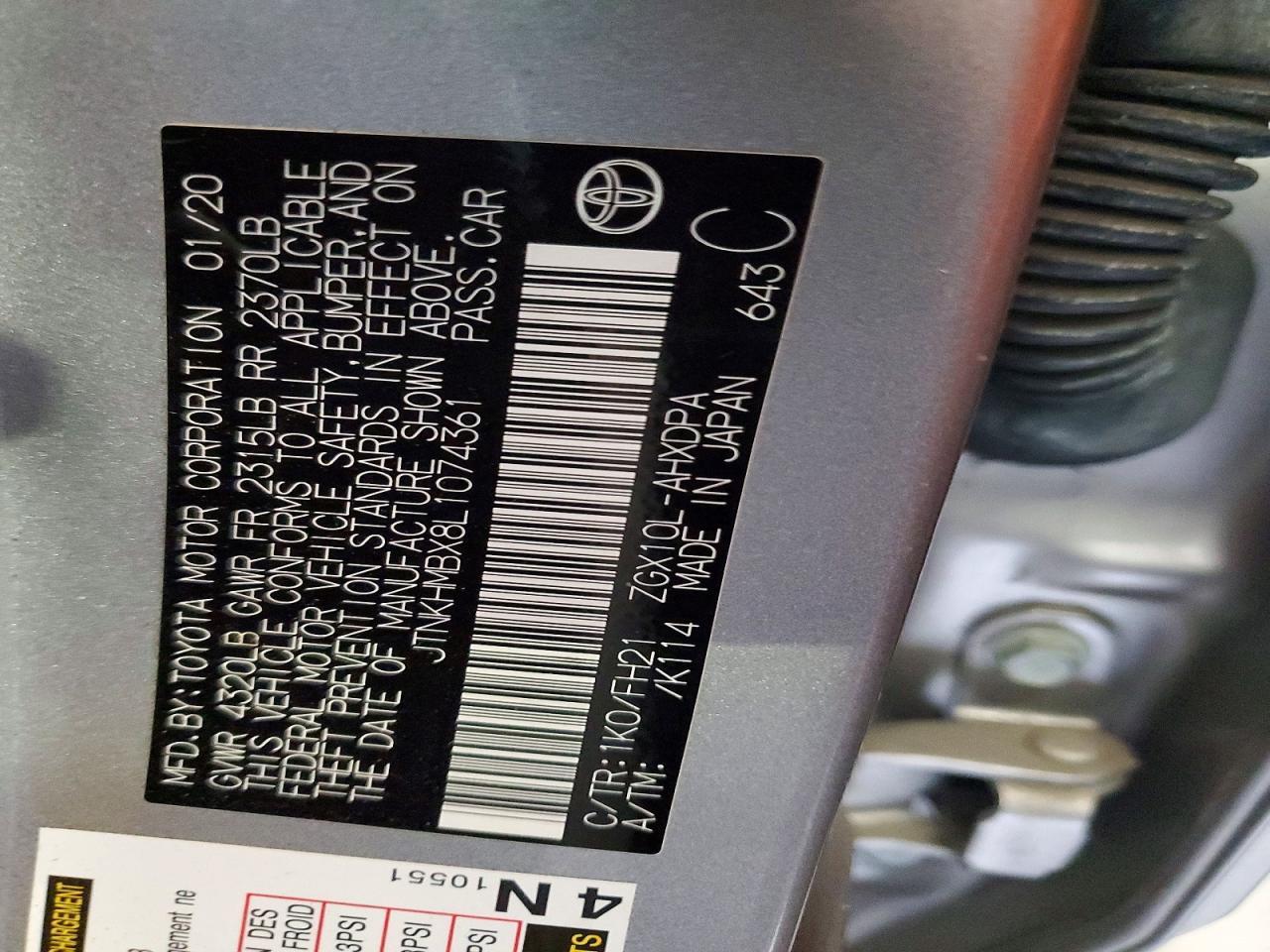 2020 Toyota C-Hr Le - zdjęcie 13