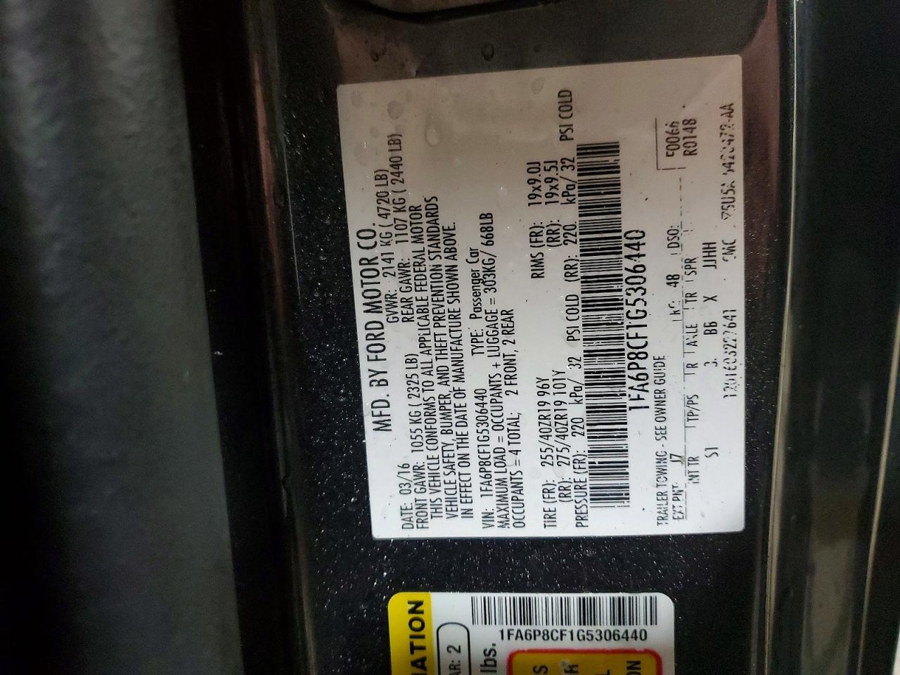 2016 Ford Mustang Gt - zdjęcie 12