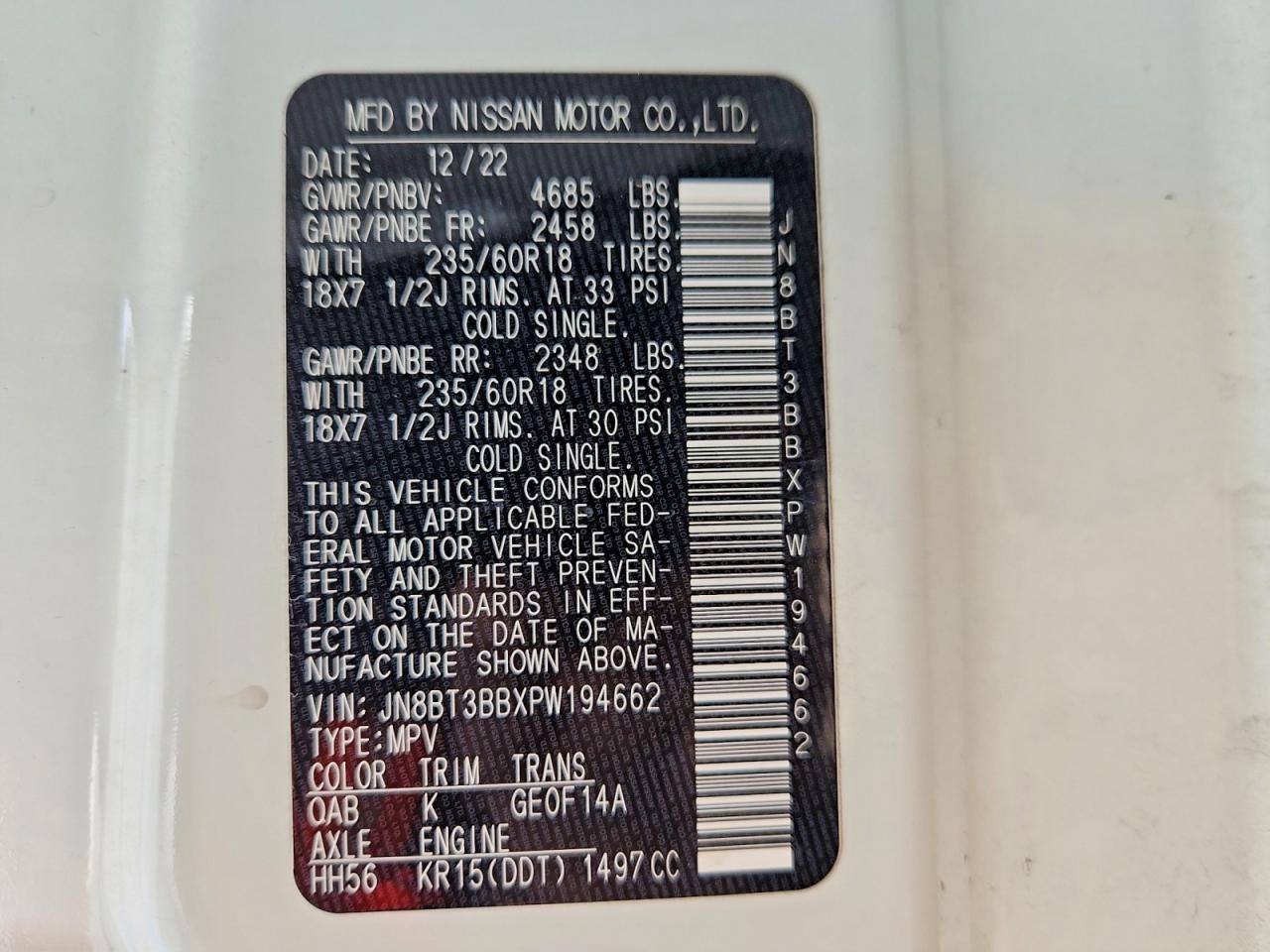 2023 Nissan Rogue Sv - zdjęcie 12