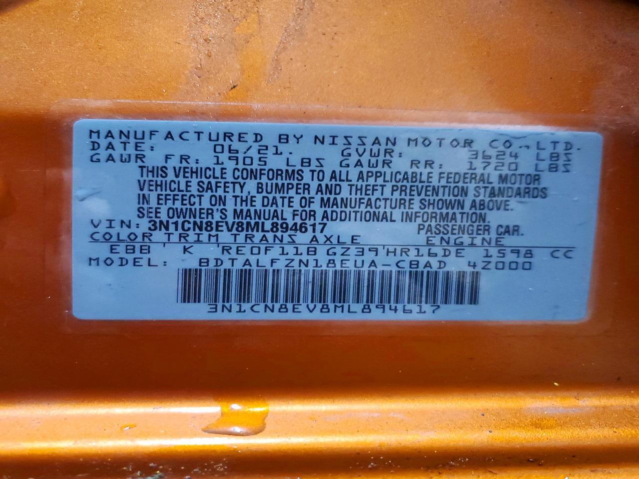 2021 Nissan Versa Sv - zdjęcie 12