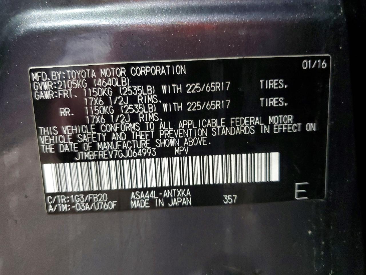 2016 Toyota Rav4 Le - zdjęcie 13