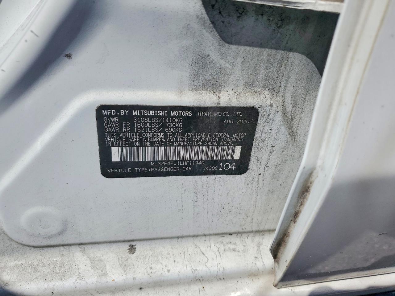 2020 Mitsubishi Mirage - zdjęcie 12