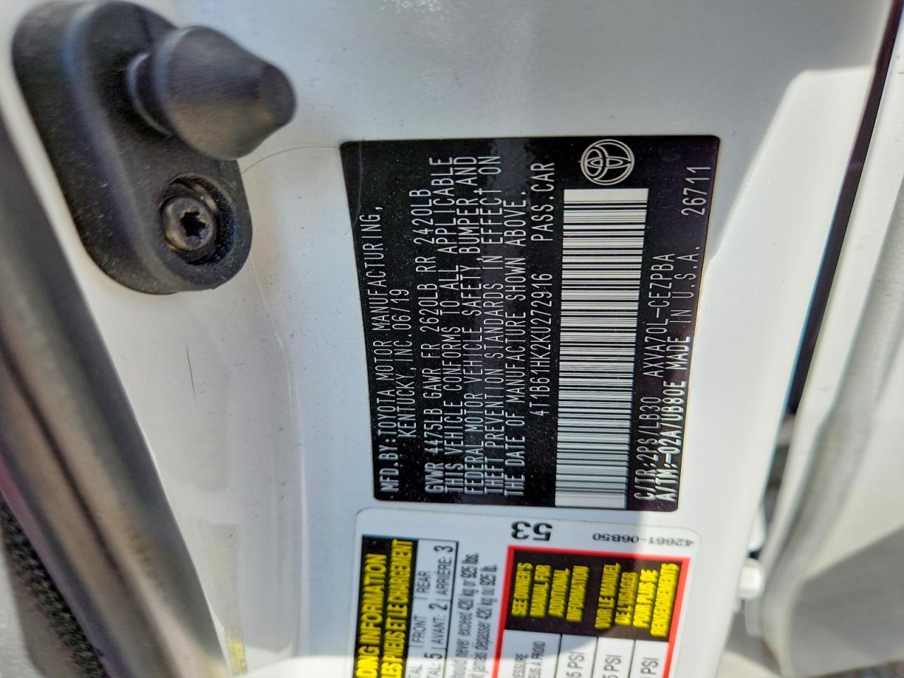 2019 Toyota Camry Xse - zdjęcie 13