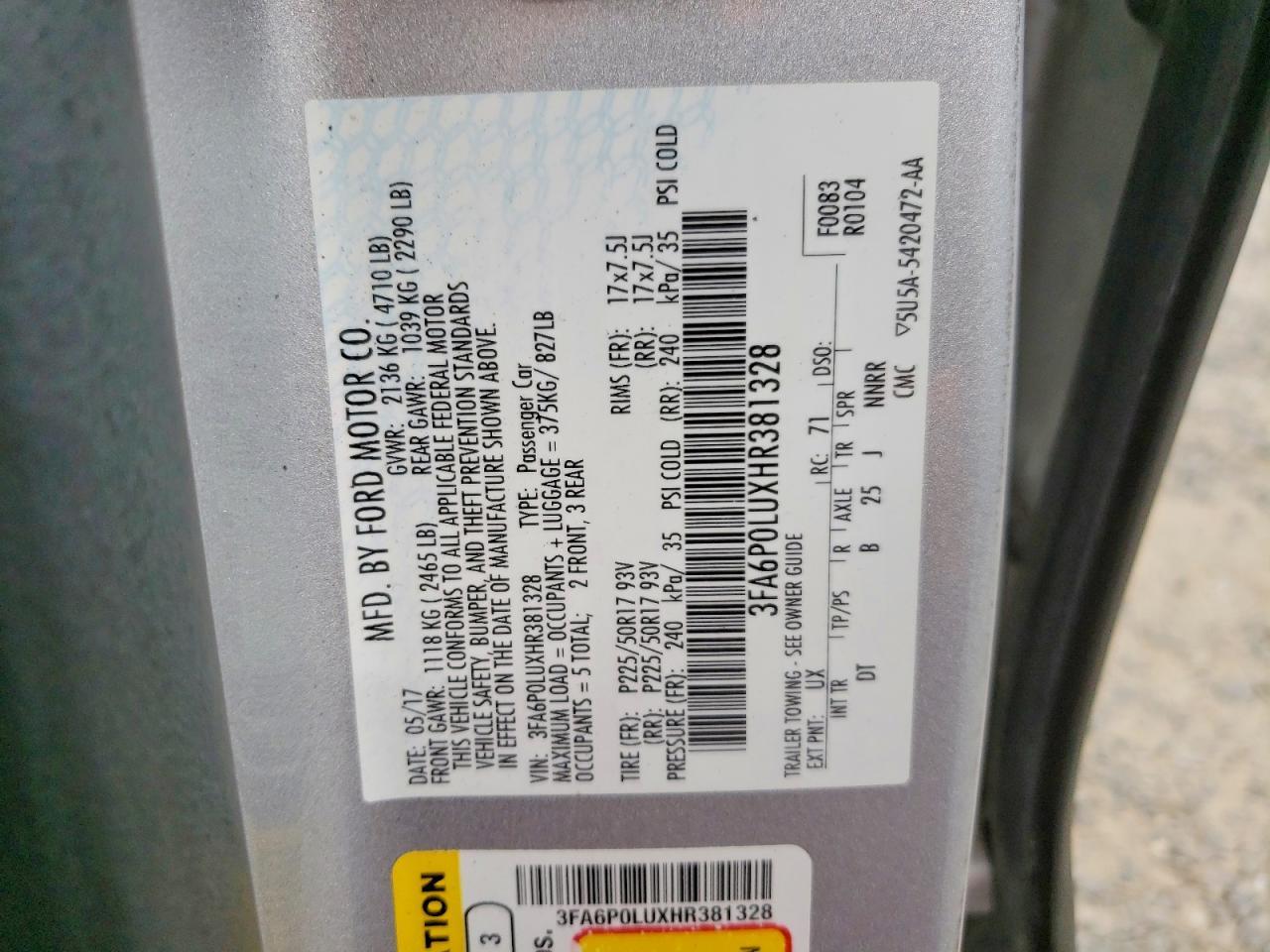 2017 Ford Fusion Se Hybrid - zdjęcie 12