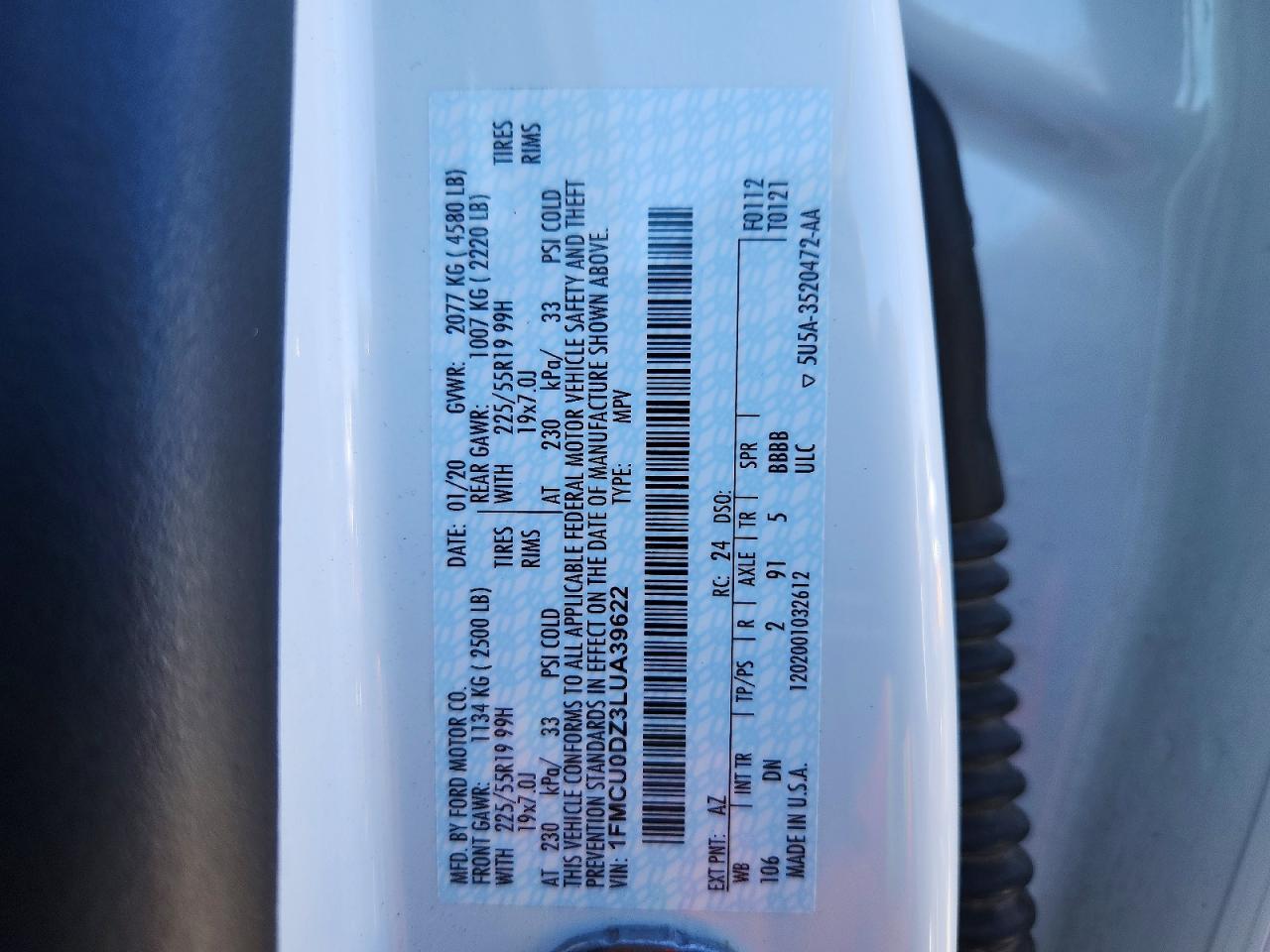 2020 Ford Escape Titanium - zdjęcie 13