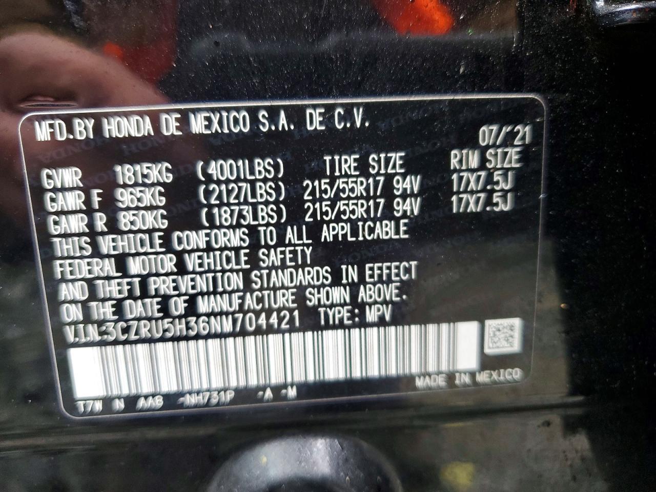 2022 Honda Hr-V Lx - zdjęcie 13