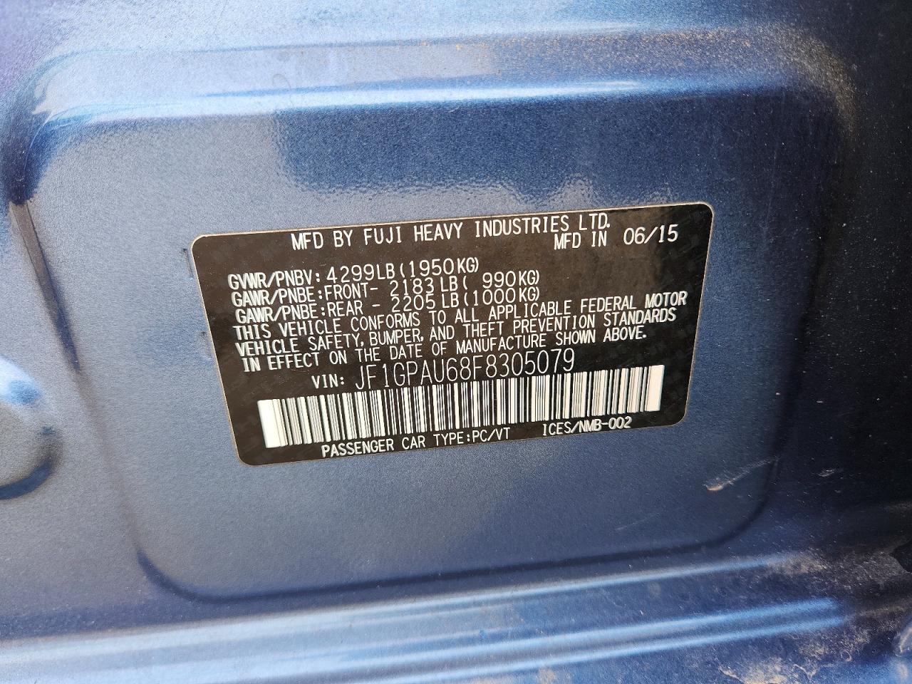 2015 Subaru Impreza Sport - zdjęcie 14