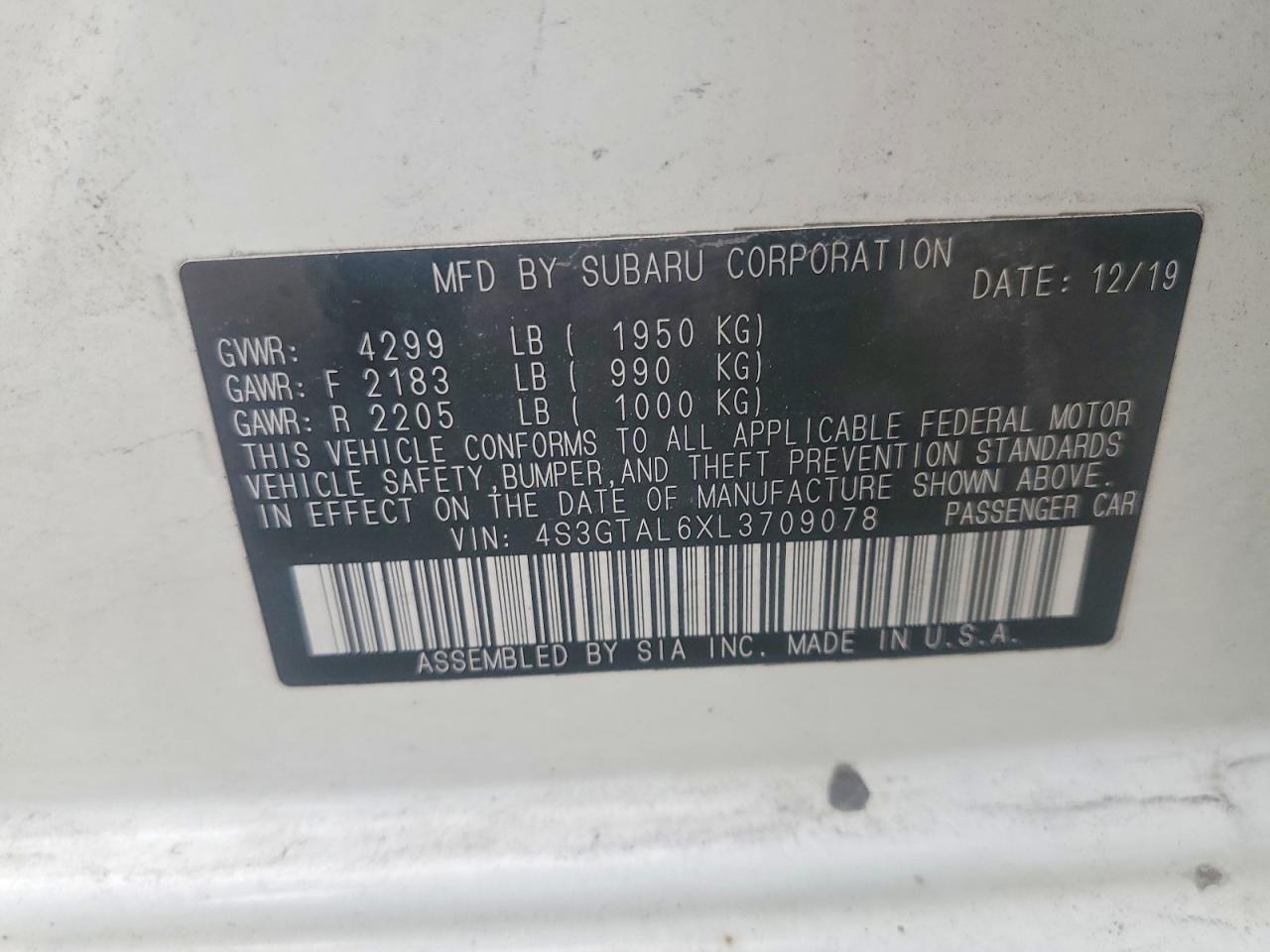 2020 Subaru Impreza Sport - zdjęcie 12