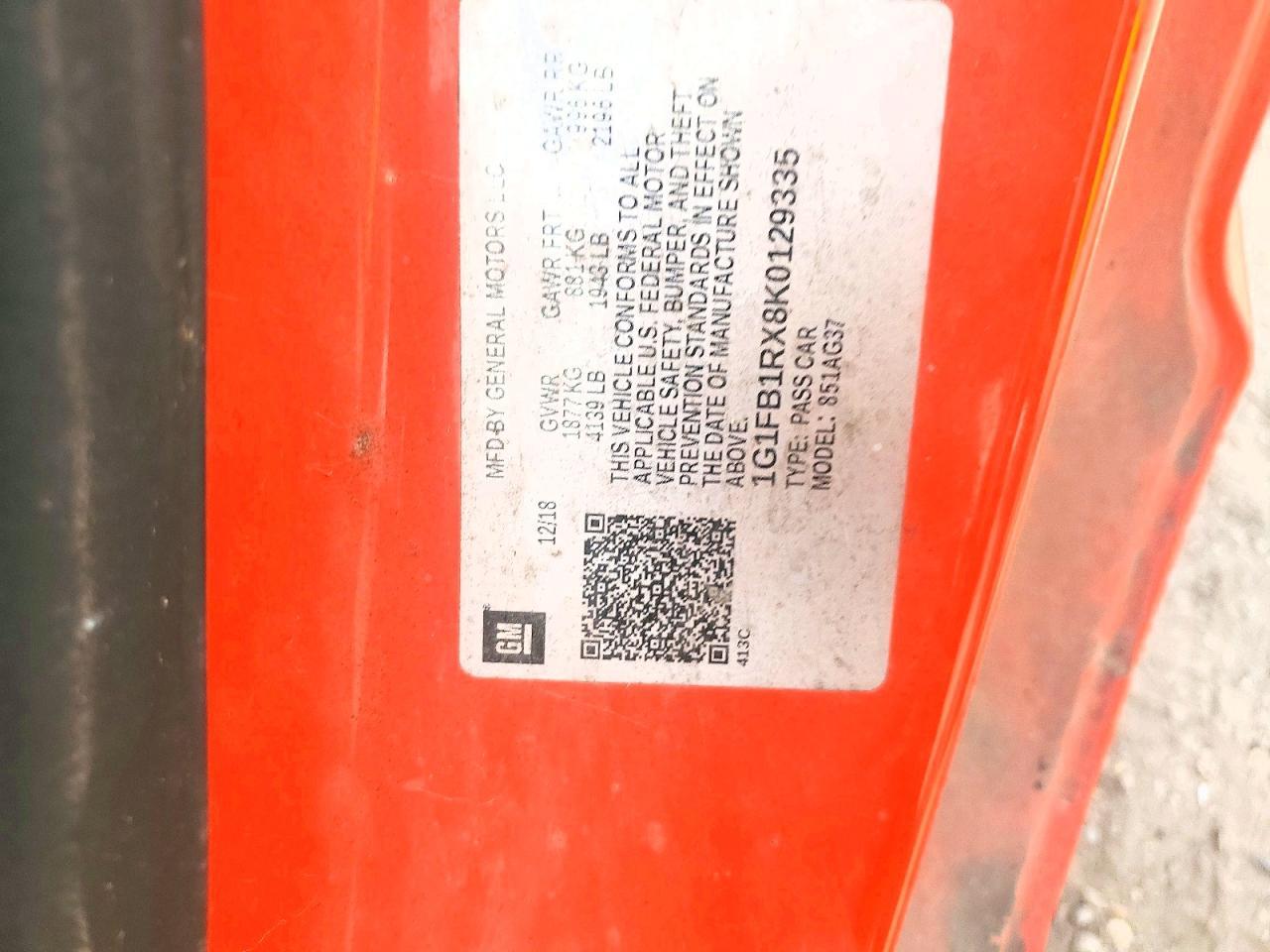 2019 Chevrolet Camaro Ls - zdjęcie 12