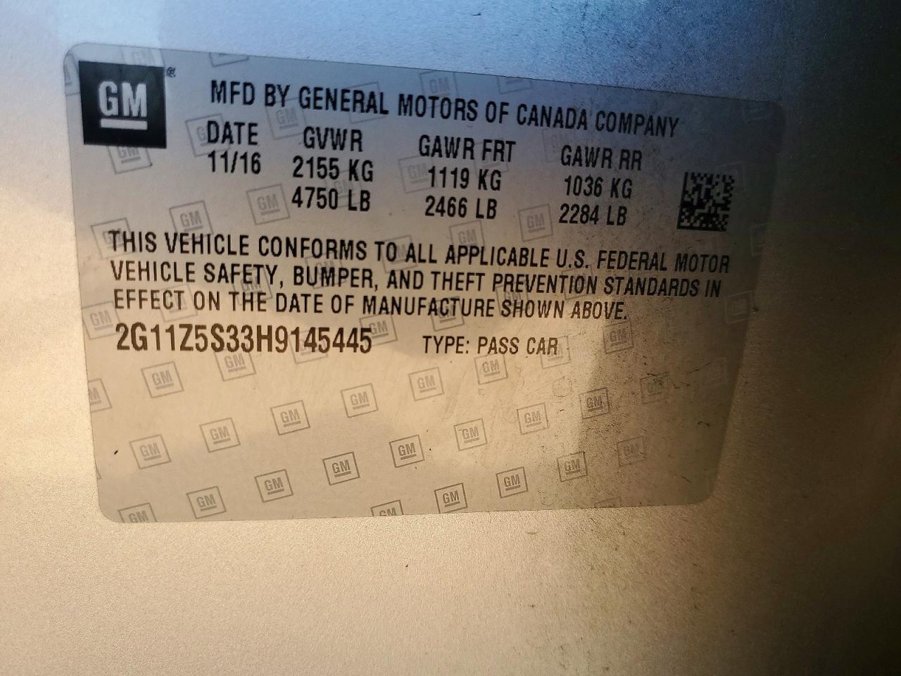 2017 Chevrolet Impala Ls - zdjęcie 12