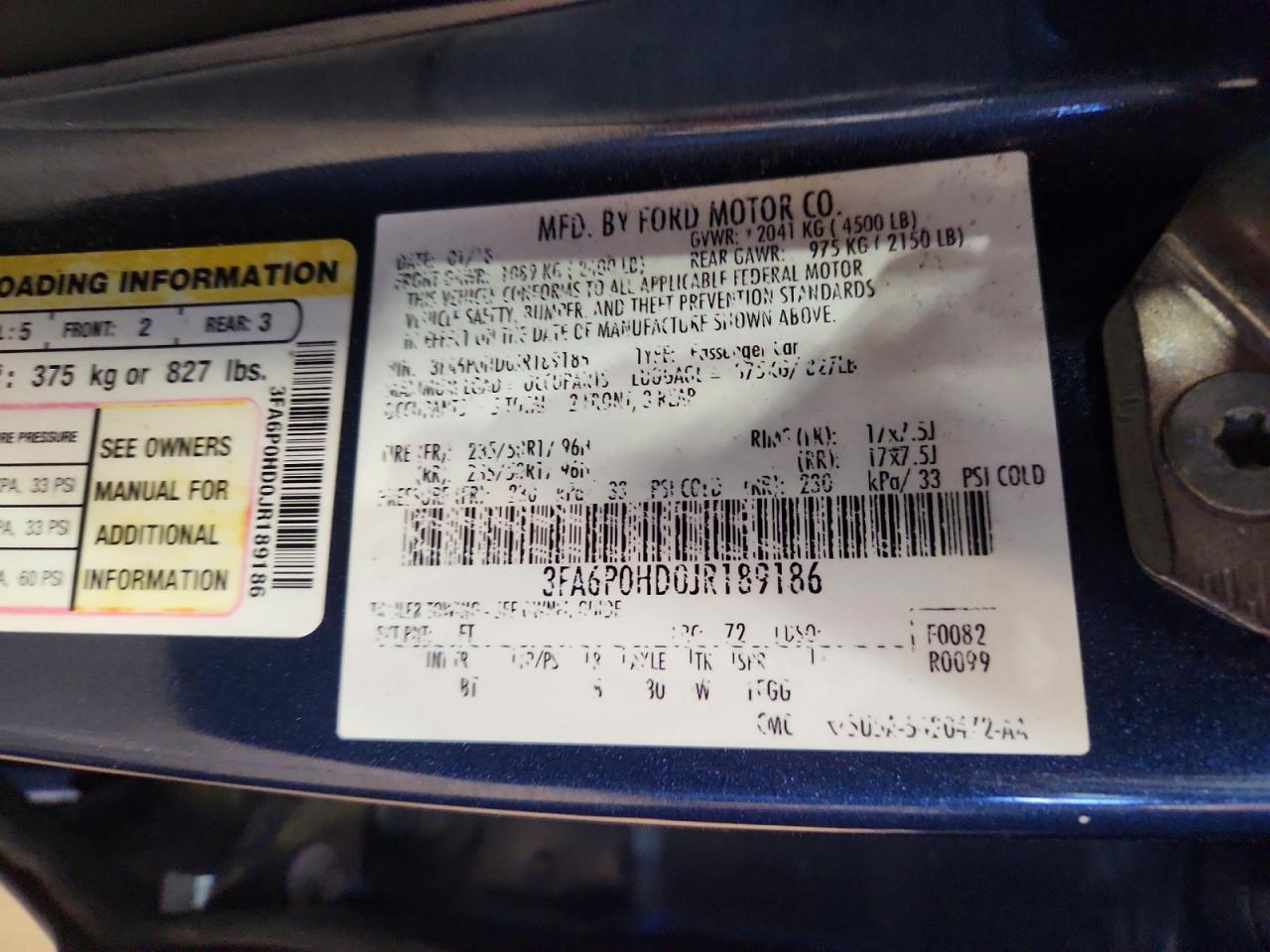 2018 Ford Fusion Se - zdjęcie 12