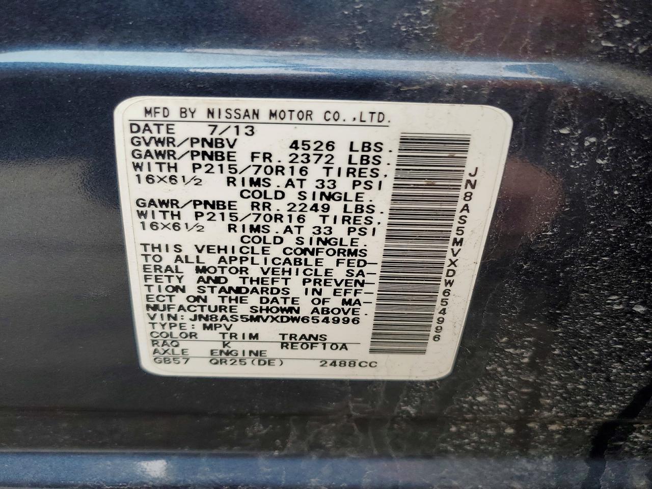 2013 Nissan Rogue S - zdjęcie 13