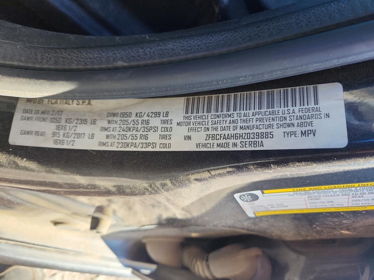 2017 Fiat 500L Pop - zdjęcie 14