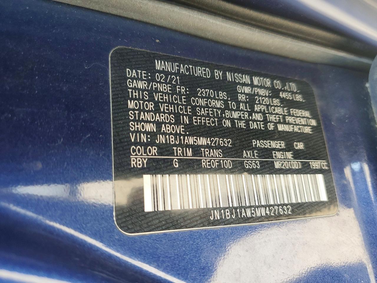 2021 Nissan Rogue Sport S - zdjęcie 13