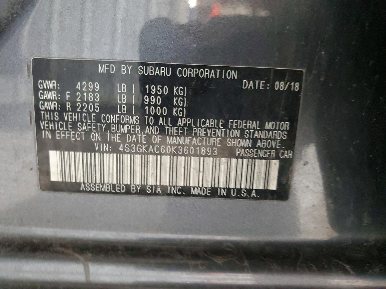 2019 Subaru Impreza Premium - zdjęcie 12