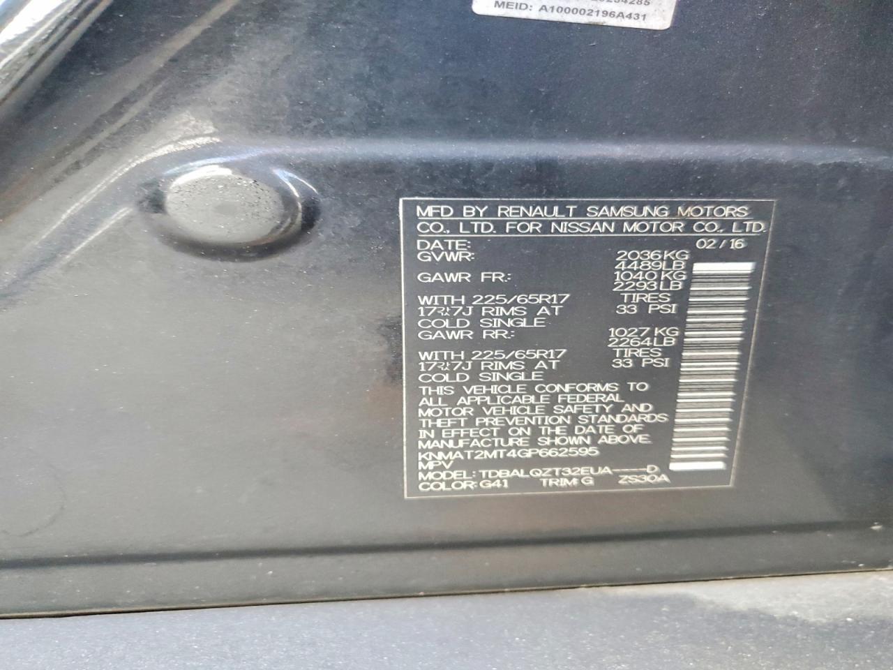 2016 Nissan Rogue Sv - zdjęcie 13