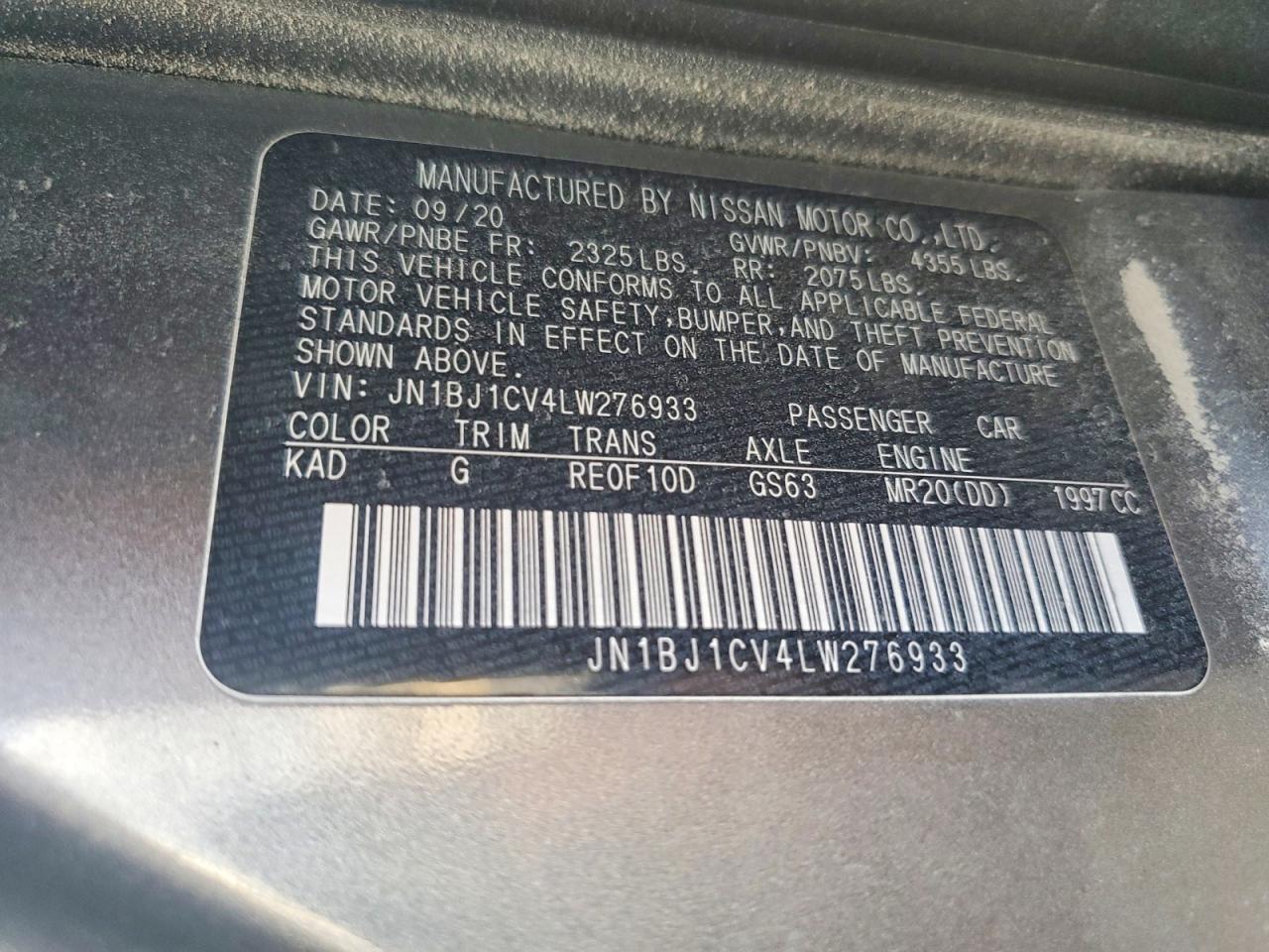 2020 Nissan Rogue Sport S - zdjęcie 13