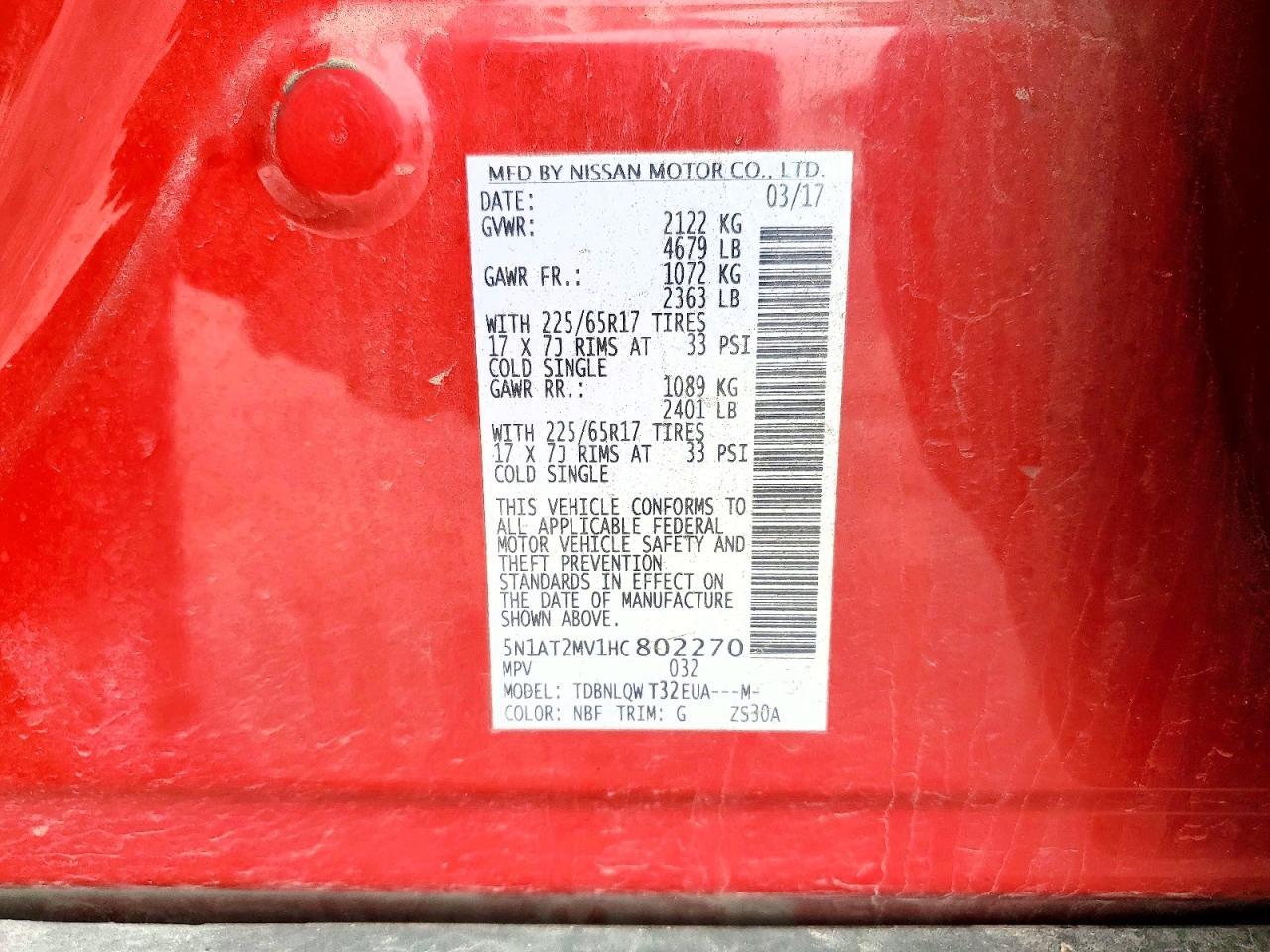 2017 Nissan Rogue Sv - zdjęcie 13