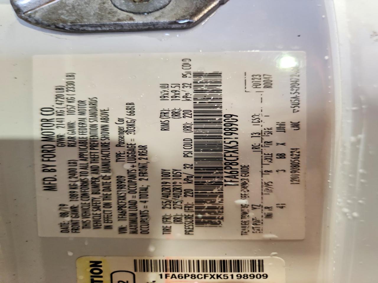 2019 Ford Mustang Gt - zdjęcie 12