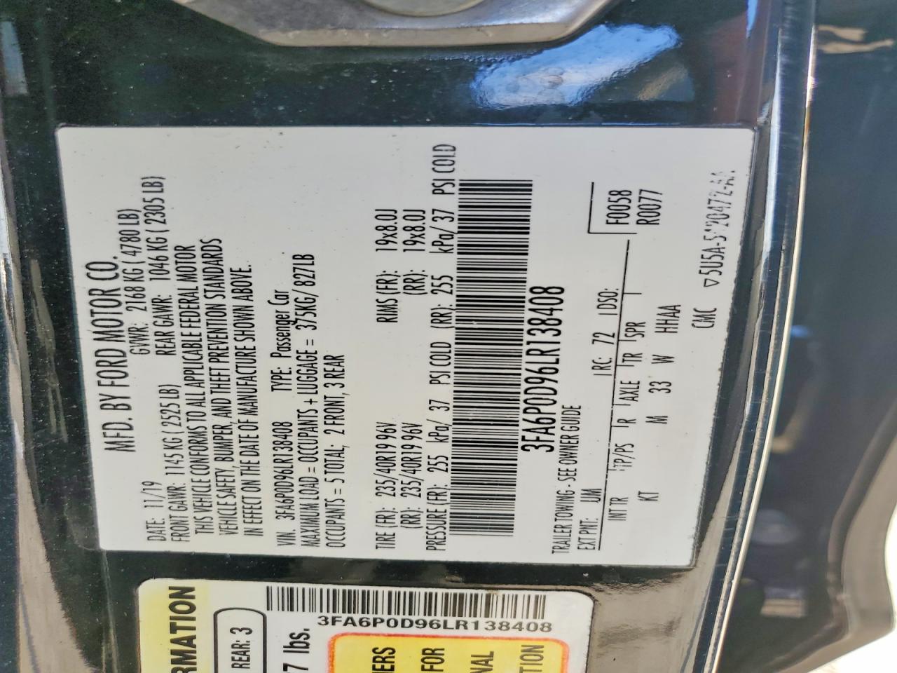 2020 Ford Fusion Titanium - zdjęcie 12