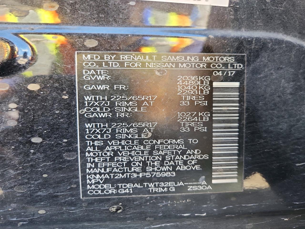 2017 Nissan Rogue Sv - zdjęcie 14