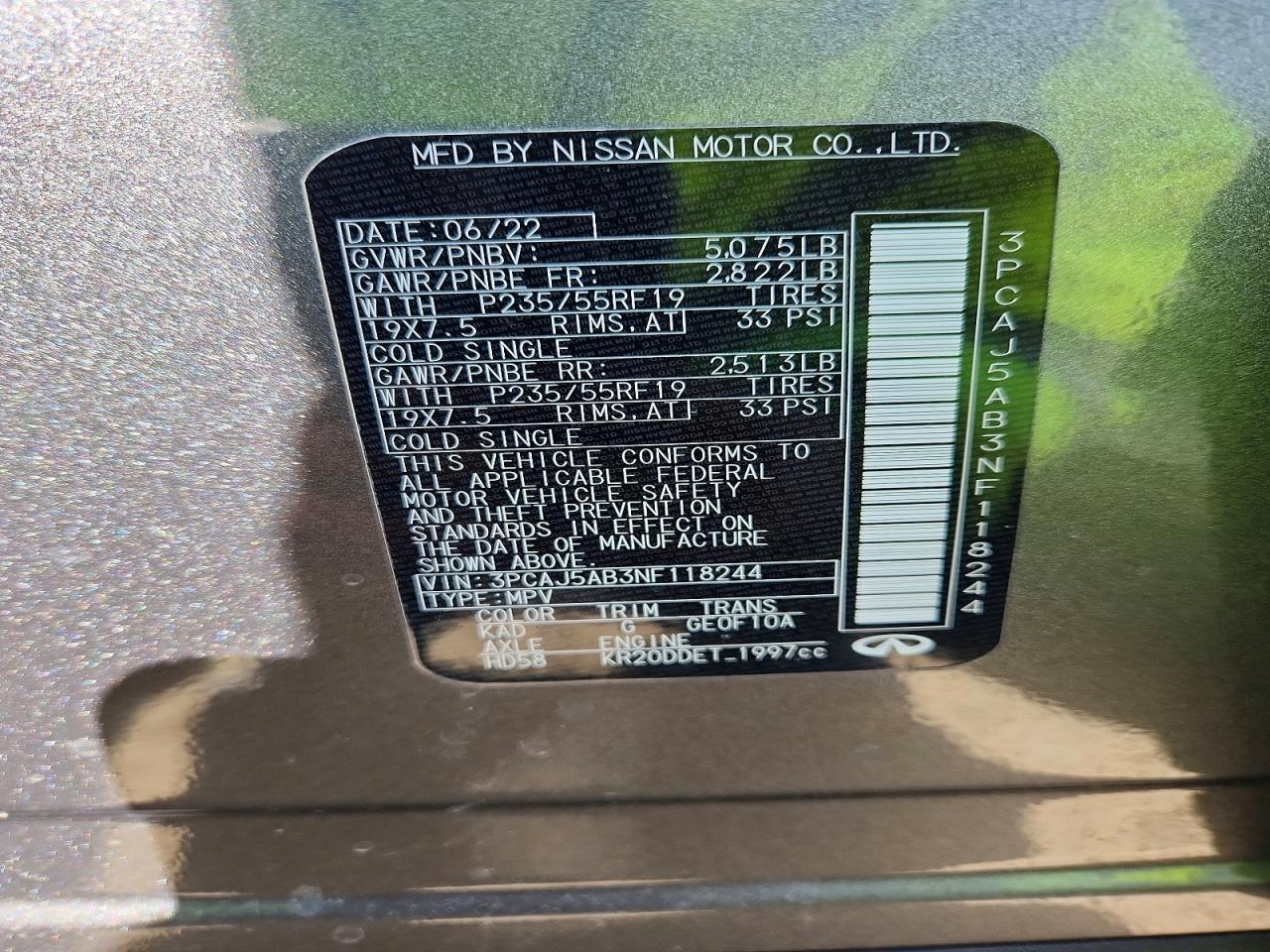 2022 Infiniti Qx50 Pure - zdjęcie 13