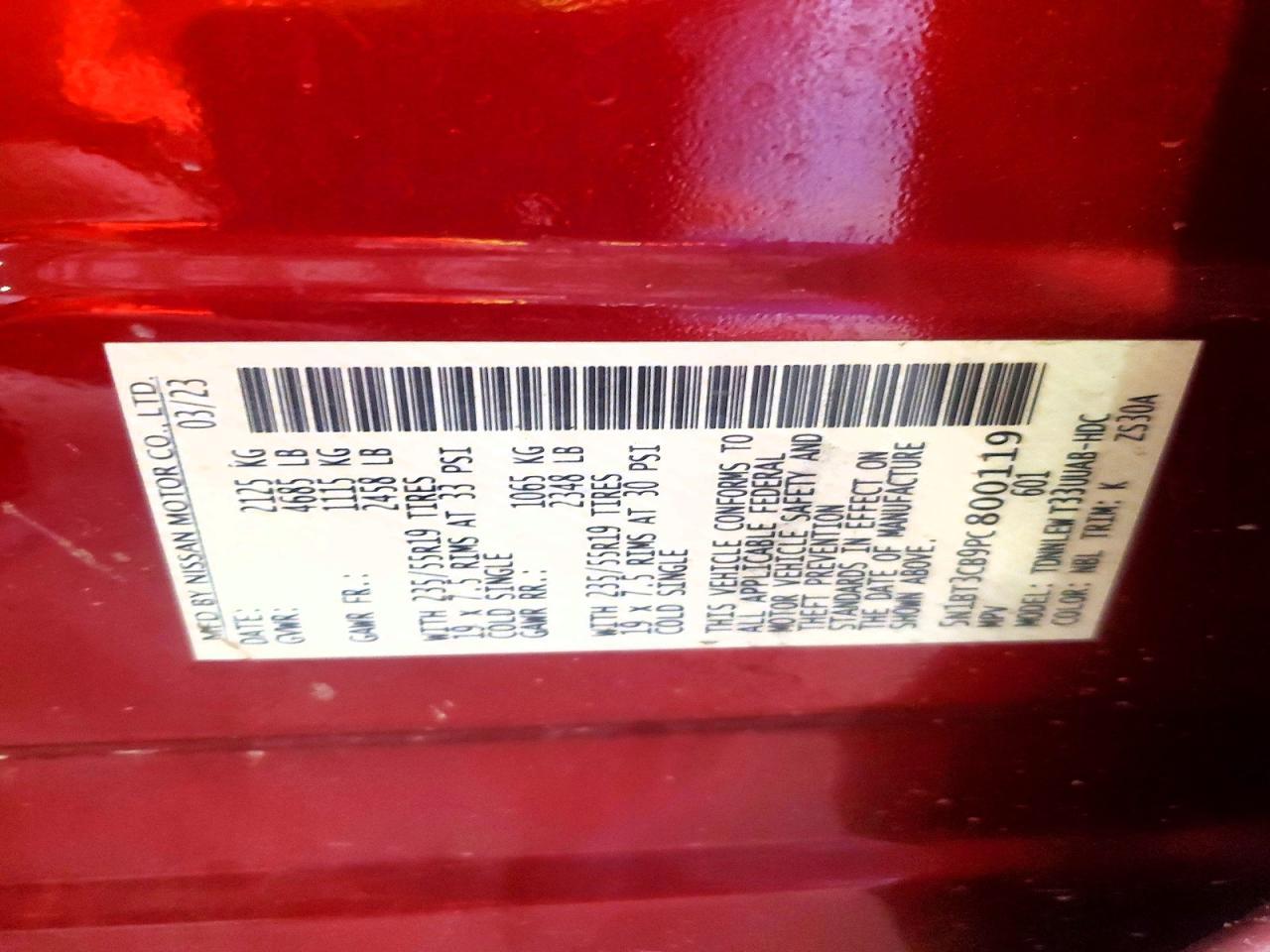 2023 Nissan Rogue Sl - zdjęcie 12