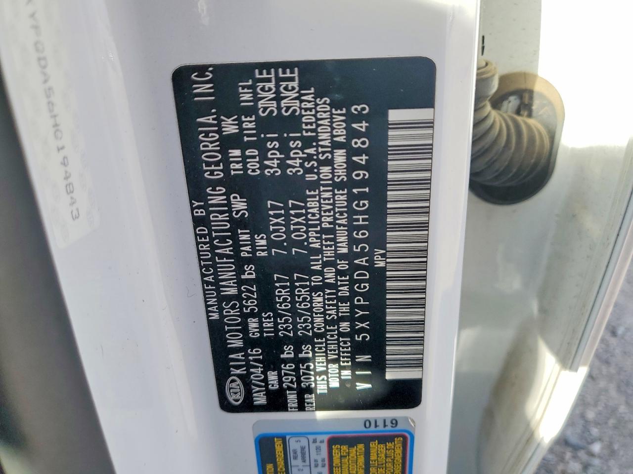 2017 Kia Sorento Lx V6 - zdjęcie 14