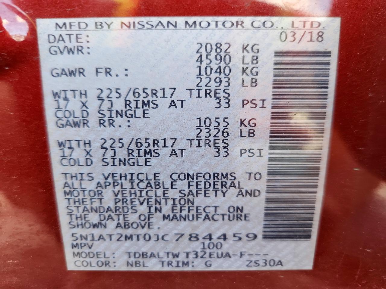 2018 Nissan Rogue Sv - zdjęcie 13