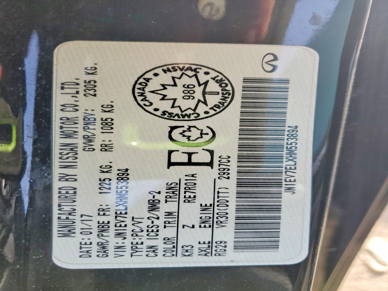 2017 Infiniti Q60 3.0T Premium - zdjęcie 12