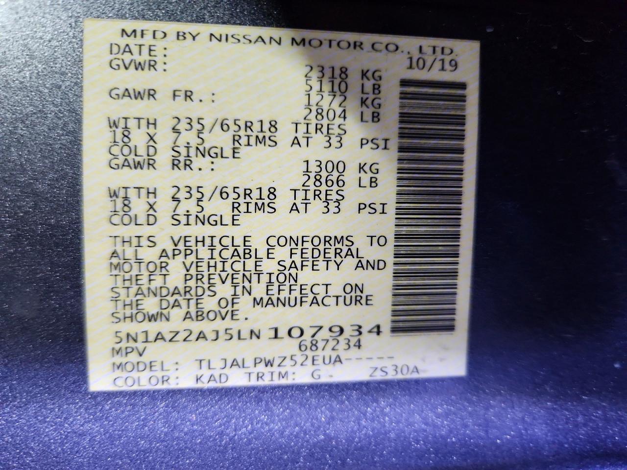 2020 Nissan Murano S - zdjęcie 14