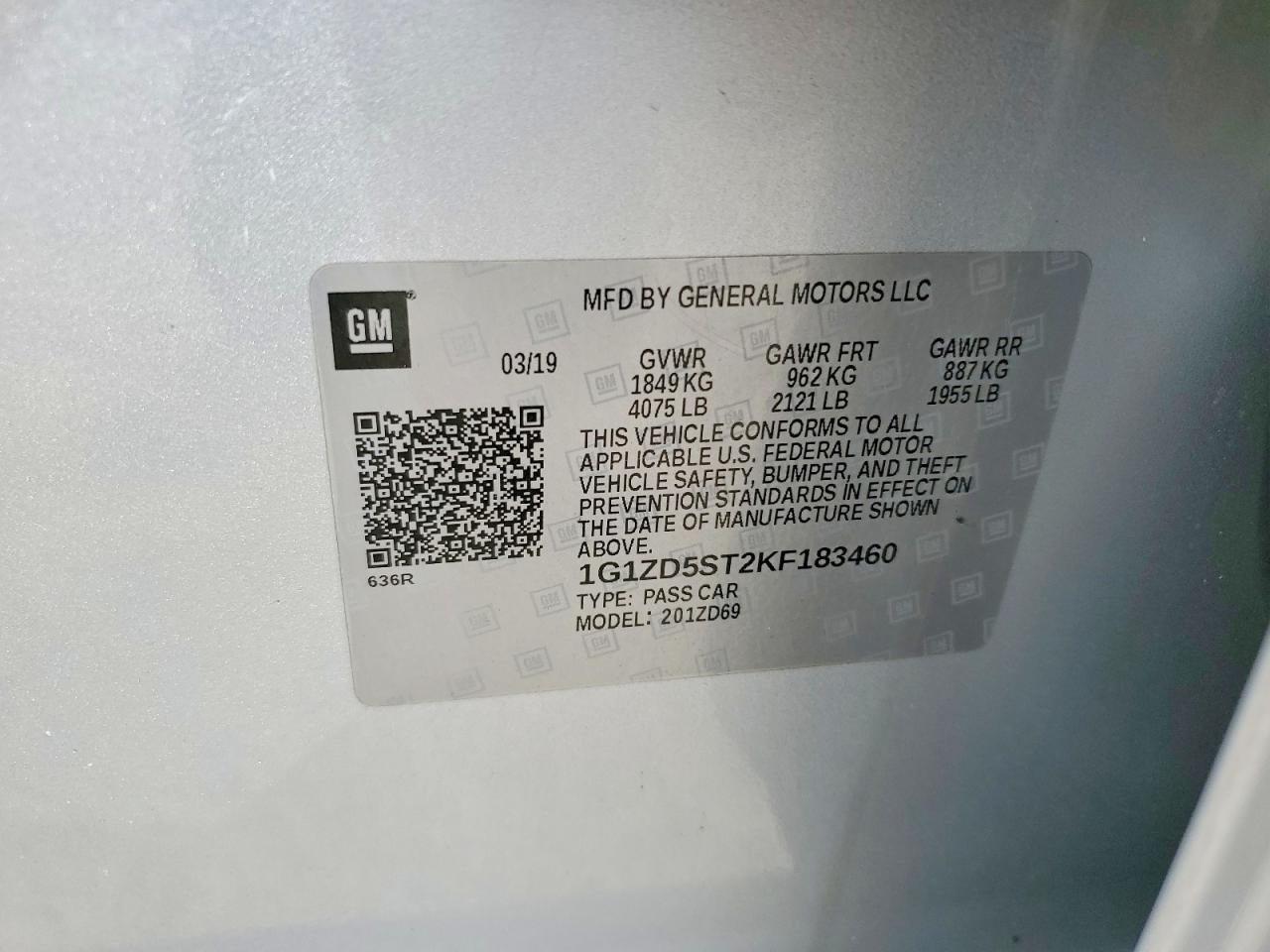 2019 Chevrolet Malibu Lt - zdjęcie 12