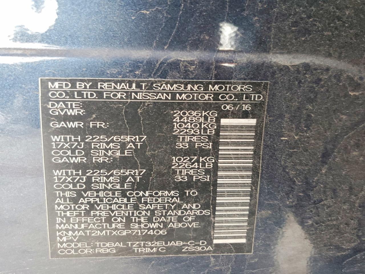 2016 Nissan Rogue Sv - zdjęcie 14